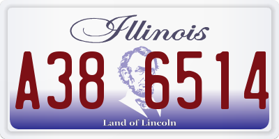 IL license plate A386514