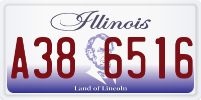 IL license plate A386516