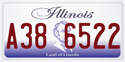 IL license plate A386522