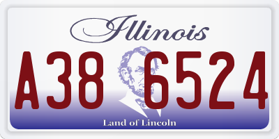 IL license plate A386524