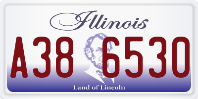 IL license plate A386530