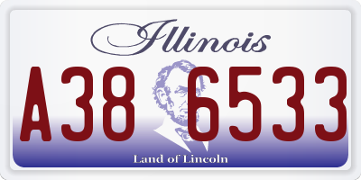 IL license plate A386533