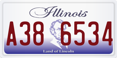 IL license plate A386534