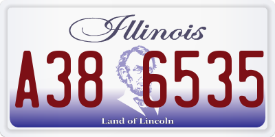 IL license plate A386535