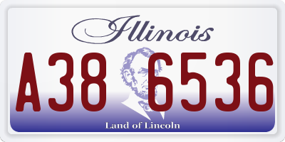 IL license plate A386536