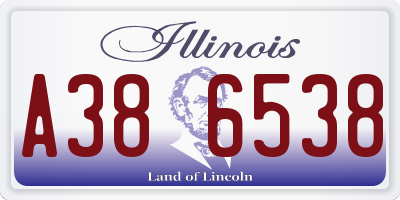 IL license plate A386538