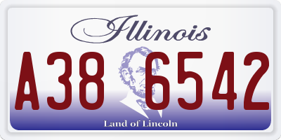 IL license plate A386542