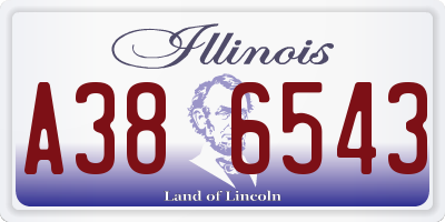 IL license plate A386543
