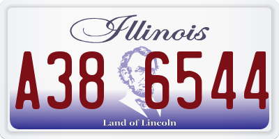 IL license plate A386544