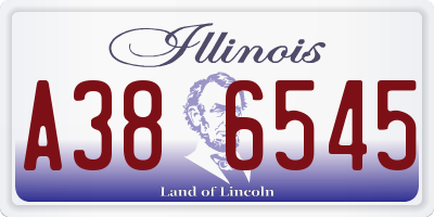 IL license plate A386545