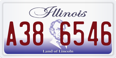 IL license plate A386546