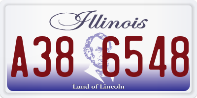 IL license plate A386548