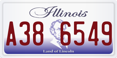 IL license plate A386549