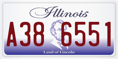 IL license plate A386551