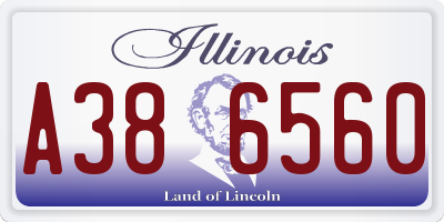 IL license plate A386560