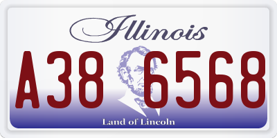 IL license plate A386568