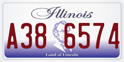 IL license plate A386574