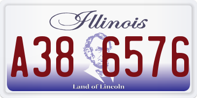 IL license plate A386576