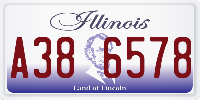 IL license plate A386578