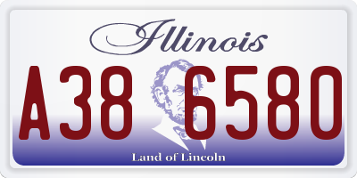 IL license plate A386580