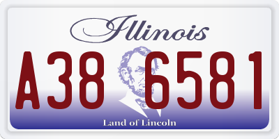IL license plate A386581
