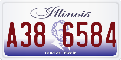 IL license plate A386584