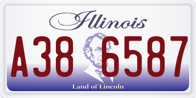 IL license plate A386587
