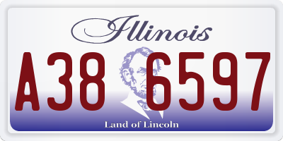 IL license plate A386597