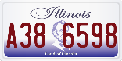 IL license plate A386598
