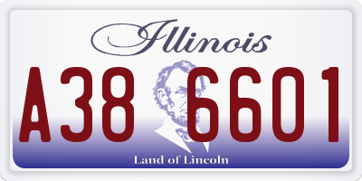 IL license plate A386601