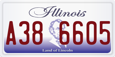 IL license plate A386605