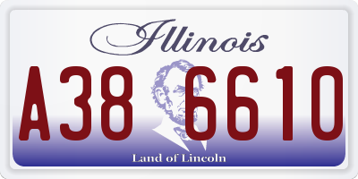 IL license plate A386610