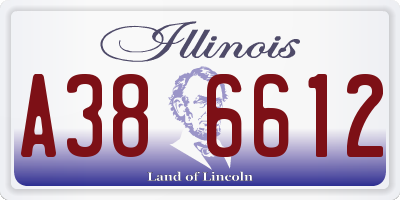 IL license plate A386612