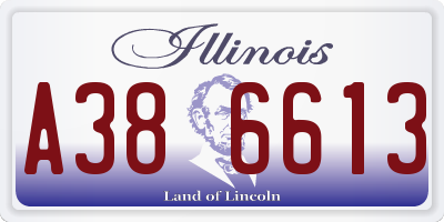 IL license plate A386613