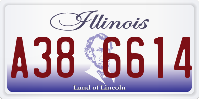 IL license plate A386614