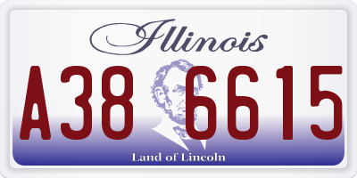 IL license plate A386615