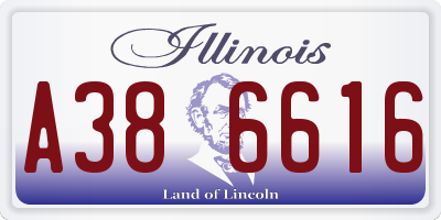 IL license plate A386616