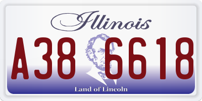 IL license plate A386618