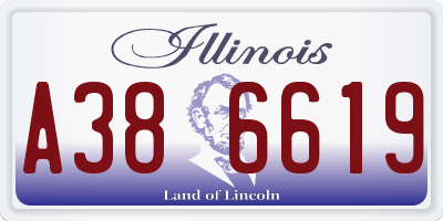 IL license plate A386619