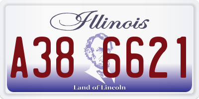 IL license plate A386621