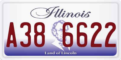 IL license plate A386622