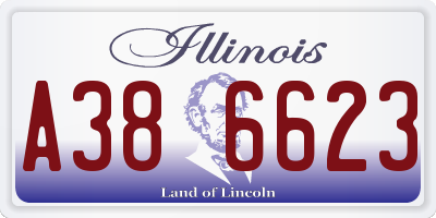 IL license plate A386623