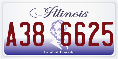 IL license plate A386625