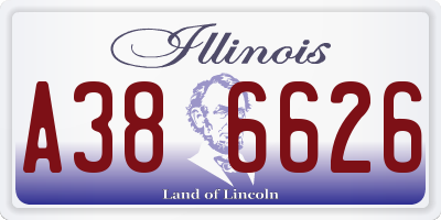 IL license plate A386626
