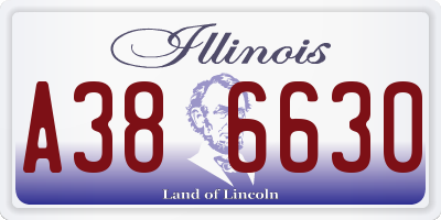 IL license plate A386630