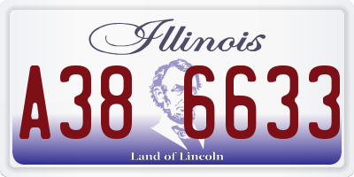 IL license plate A386633