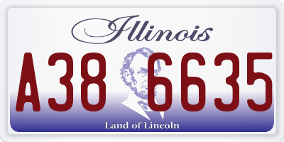 IL license plate A386635