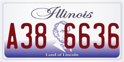 IL license plate A386636