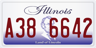 IL license plate A386642