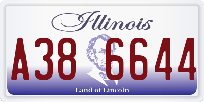 IL license plate A386644